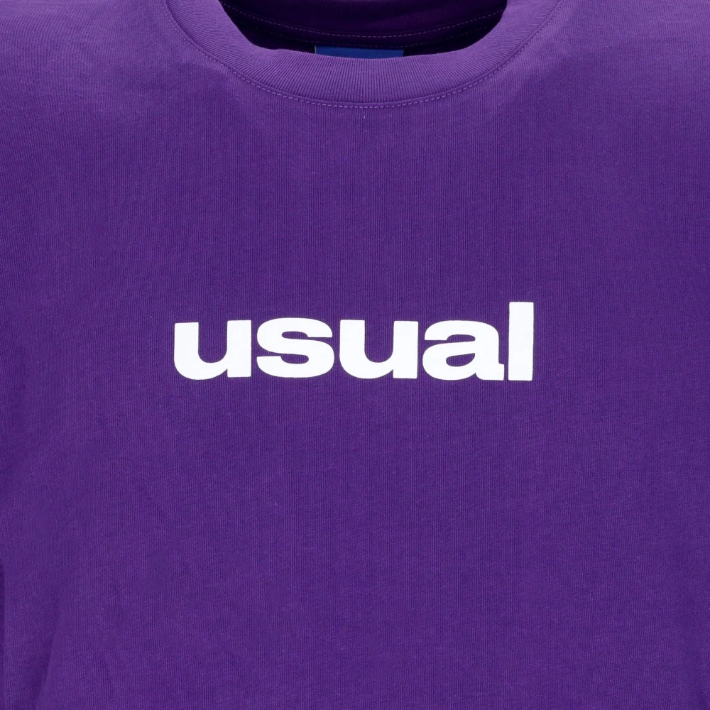 Usual Lokale Tee Paarse Heren T-Shirt Purple Heren