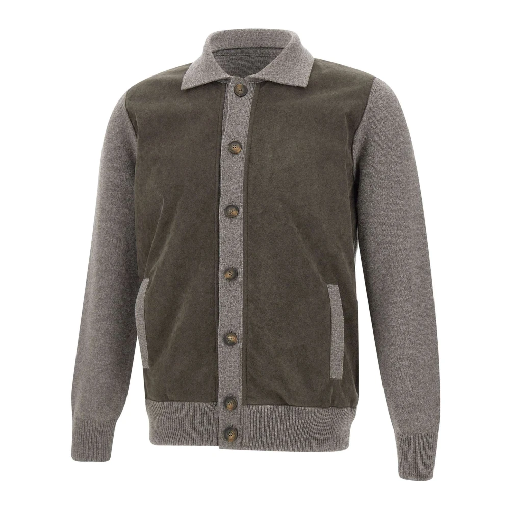 Gran Sasso Alcantara Duifgrijs Wollen Jas Beige Heren
