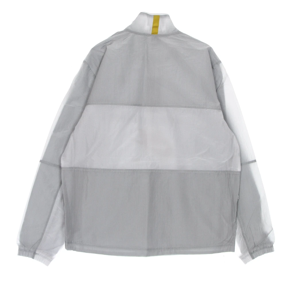 Nike Windbreaker Jack met Hoge Hals en Halve Rits Gray Heren