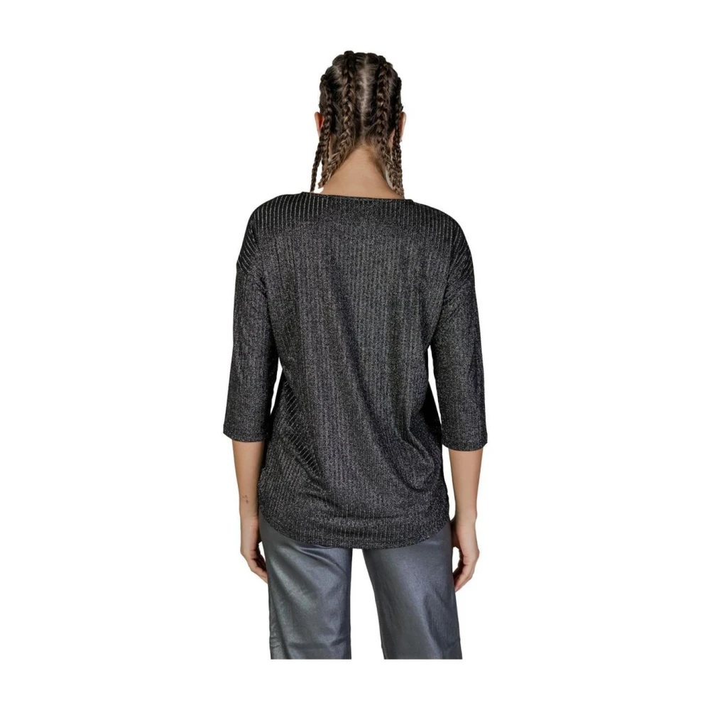 Vero Moda Glitter Bicolor Longsleeve T-shirt Gray Dames