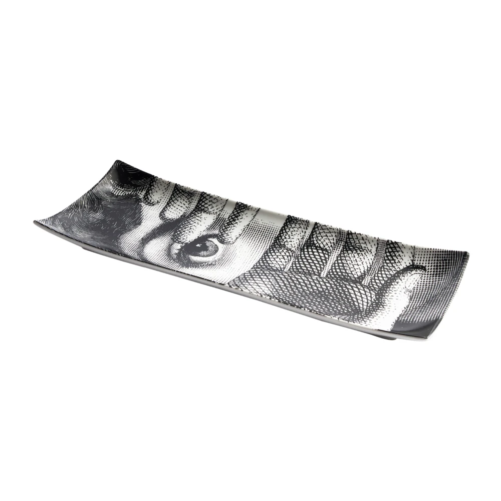 Fornasetti Met de hand gedecoreerde porseleinen dienblad met Lina Cavalieri Black Dames