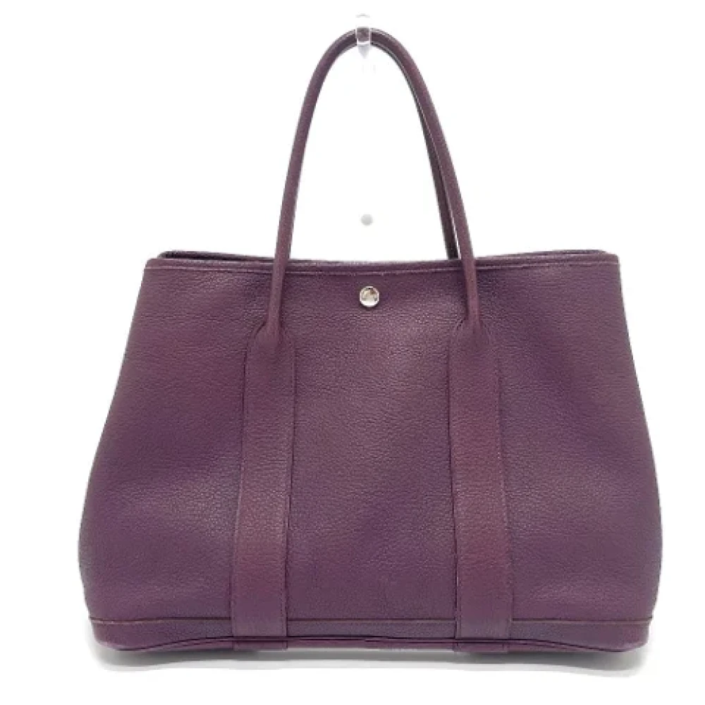 Hermès Vintage Pre-owned Leather handbags Purple Dames