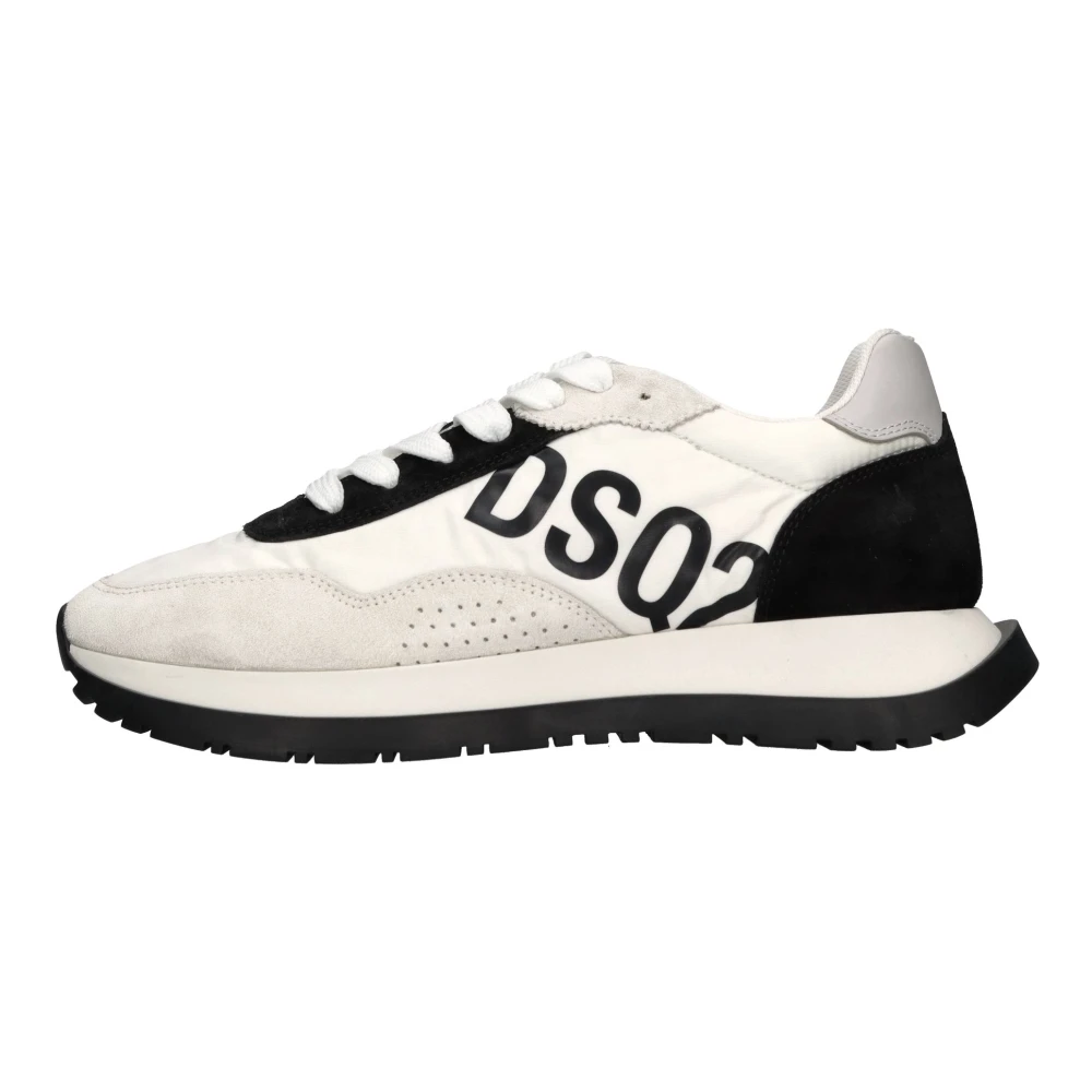 Dsquared2 Leren en stoffen sneakers Heren Schoenen Veelkleurig Multicolor