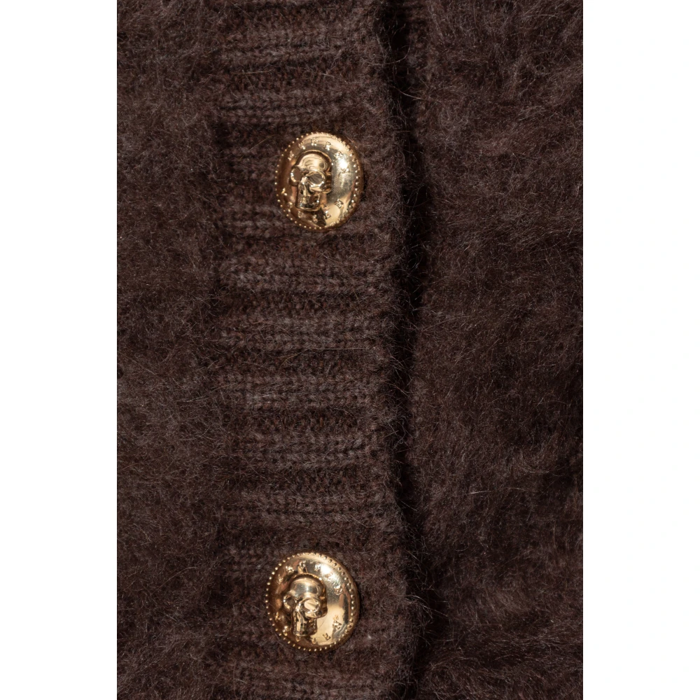 alexander mcqueen Cardigan met logo Brown Dames