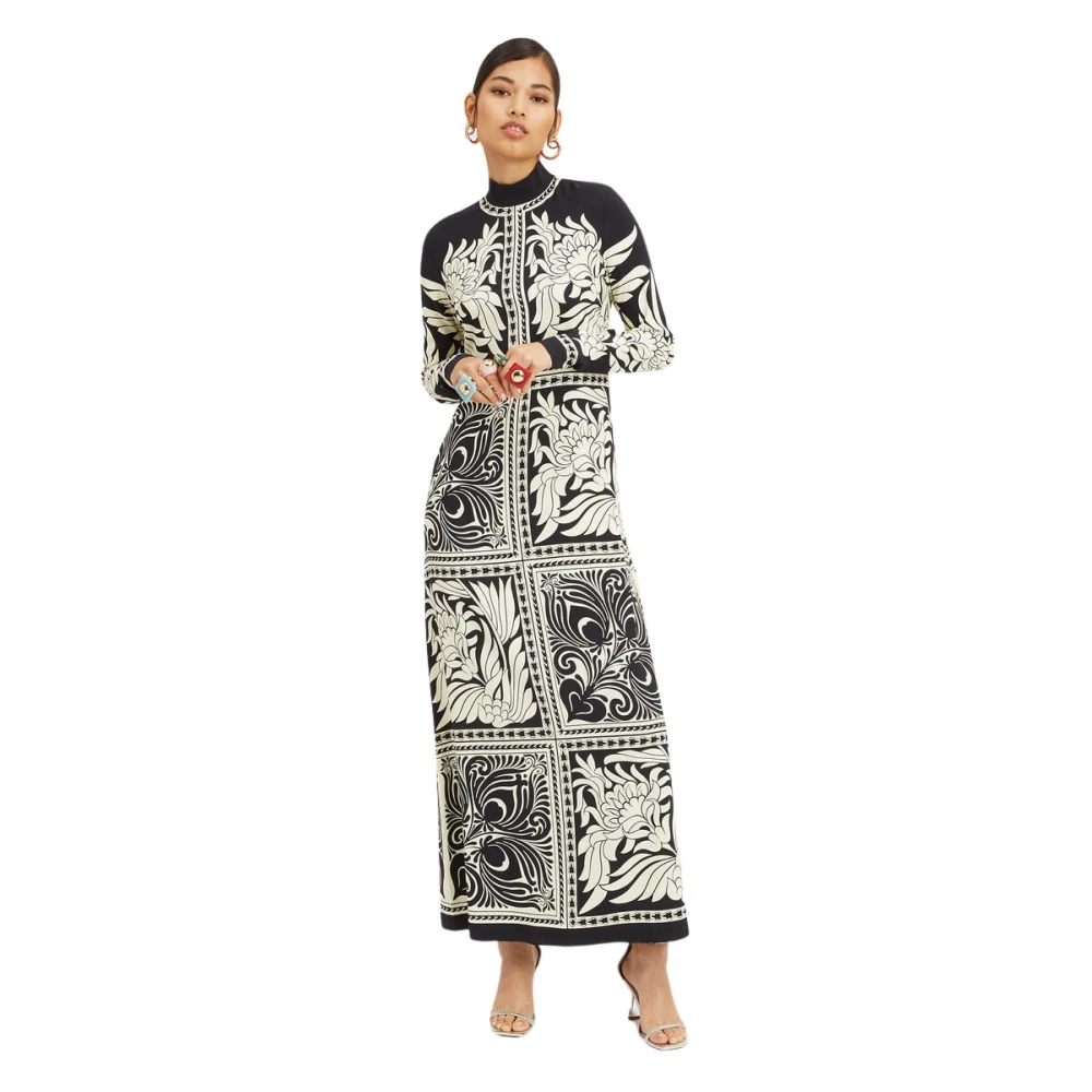 La DoubleJ Elegante Tiles Bodycon Jurk Multicolor Dames