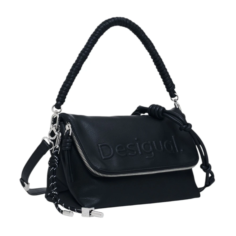 Desigual Damski Czarny Torebki, Kobieta, One Size, Kolekcja Wiosna/Lato Ch Średnich Toreb