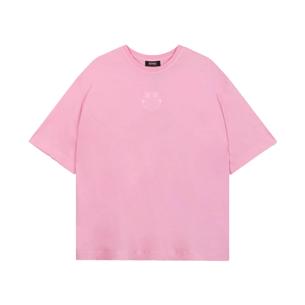 Refined Department Smiley Gebreid T-shirt Pink Dames
