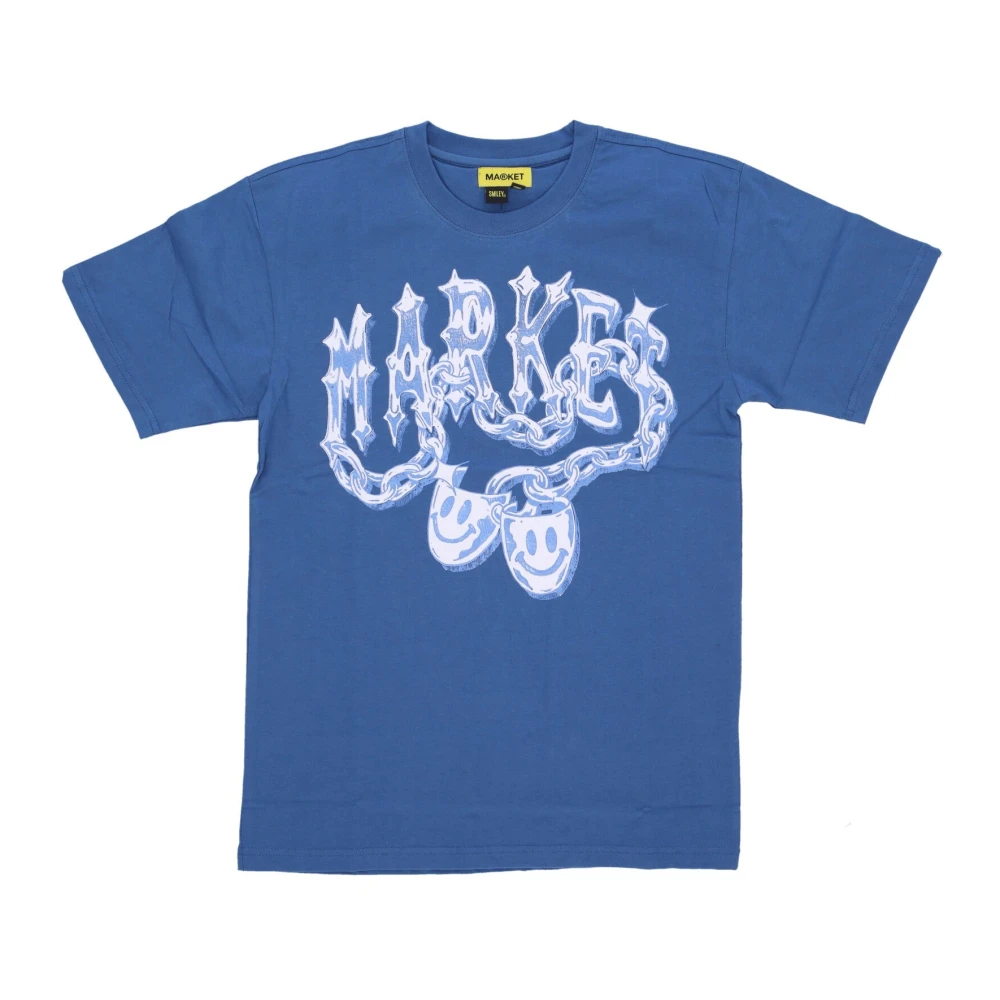 Market Smiley Atlantic Heren T-shirt Blue Heren