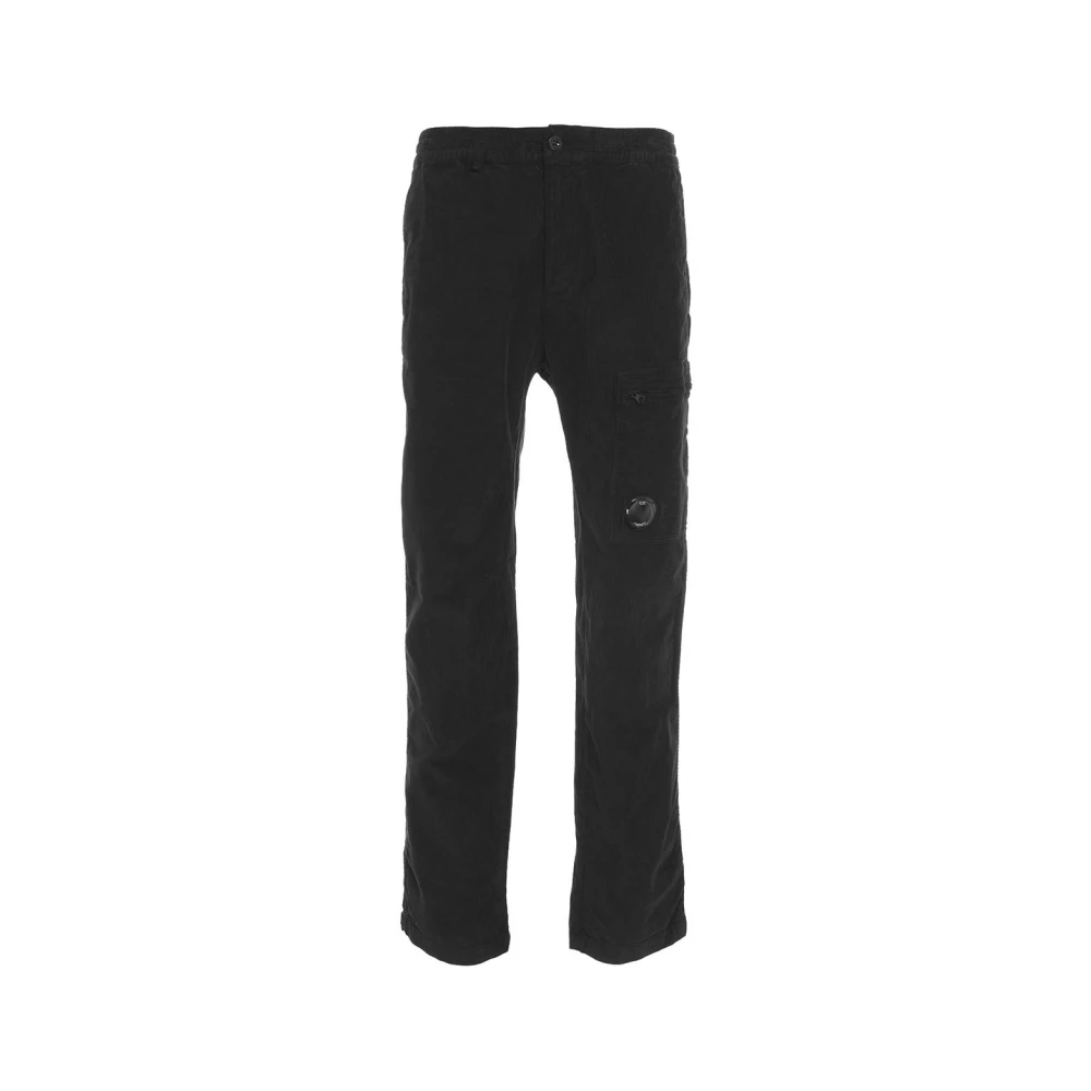 C.P. Company Zwarte Utility Corduroy Broek Aw24 Black Heren