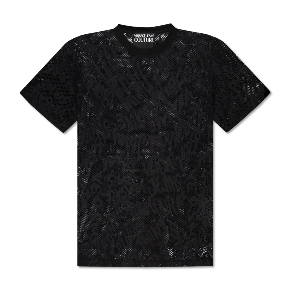Versace Jeans Couture Kanten T-shirt Black Heren