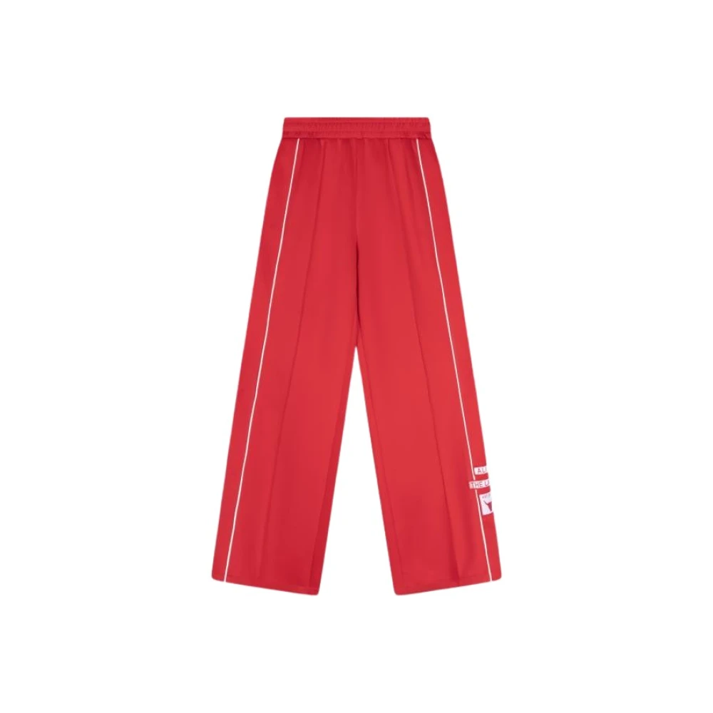 Alix The Label Geribbelde Taille Training Broek Red Dames