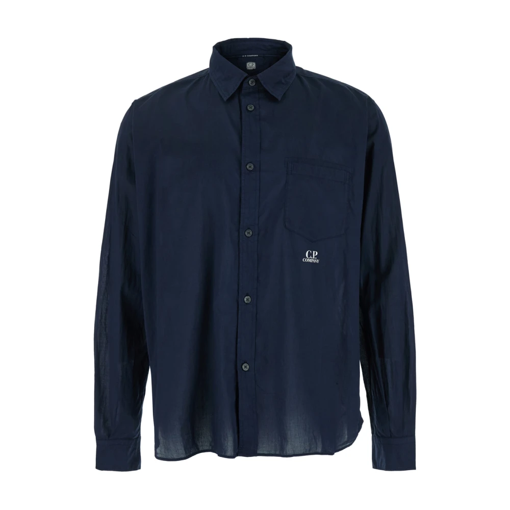 C.p. Company Men's Blue Cotton Shirt - Casual Shirts - M - Shirts