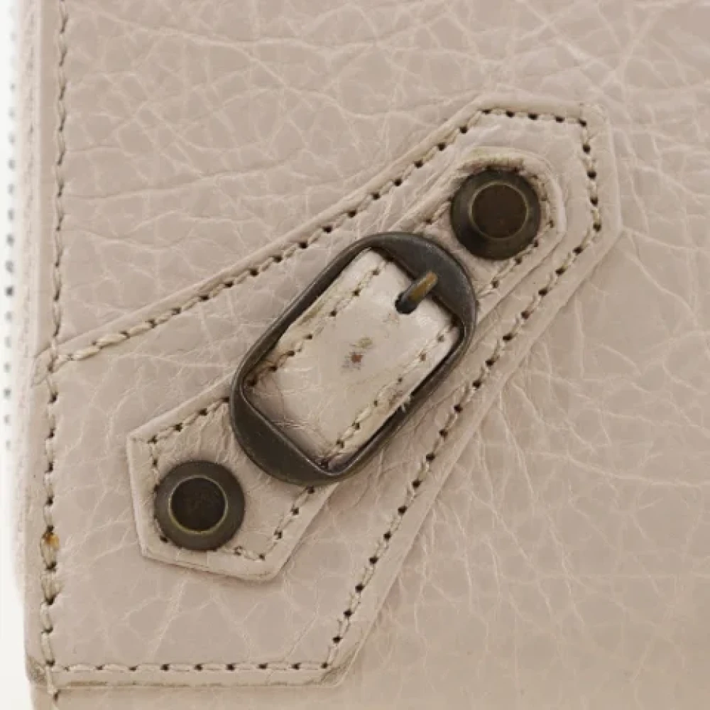 Balenciaga Vintage Pre-owned Leather wallets Beige Dames