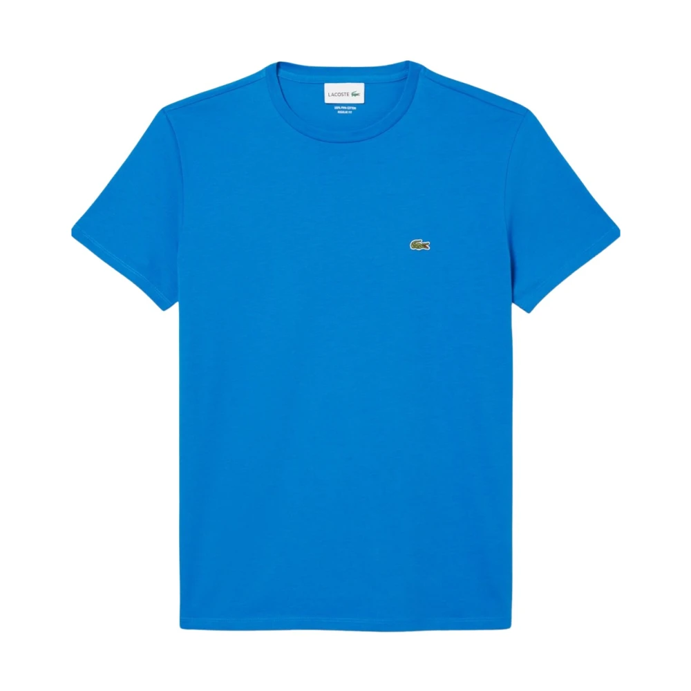 Lacoste Men's Blue T-Shirts, M, Pima Cotton T-Shirt