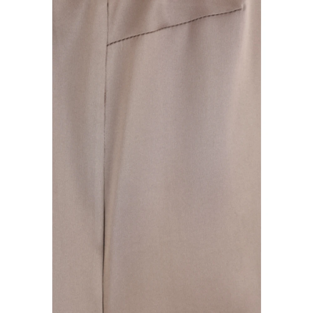 BRUNELLO CUCINELLI Top van donkerzandkleurige zijde stretch met Monile-detail Beige Dames