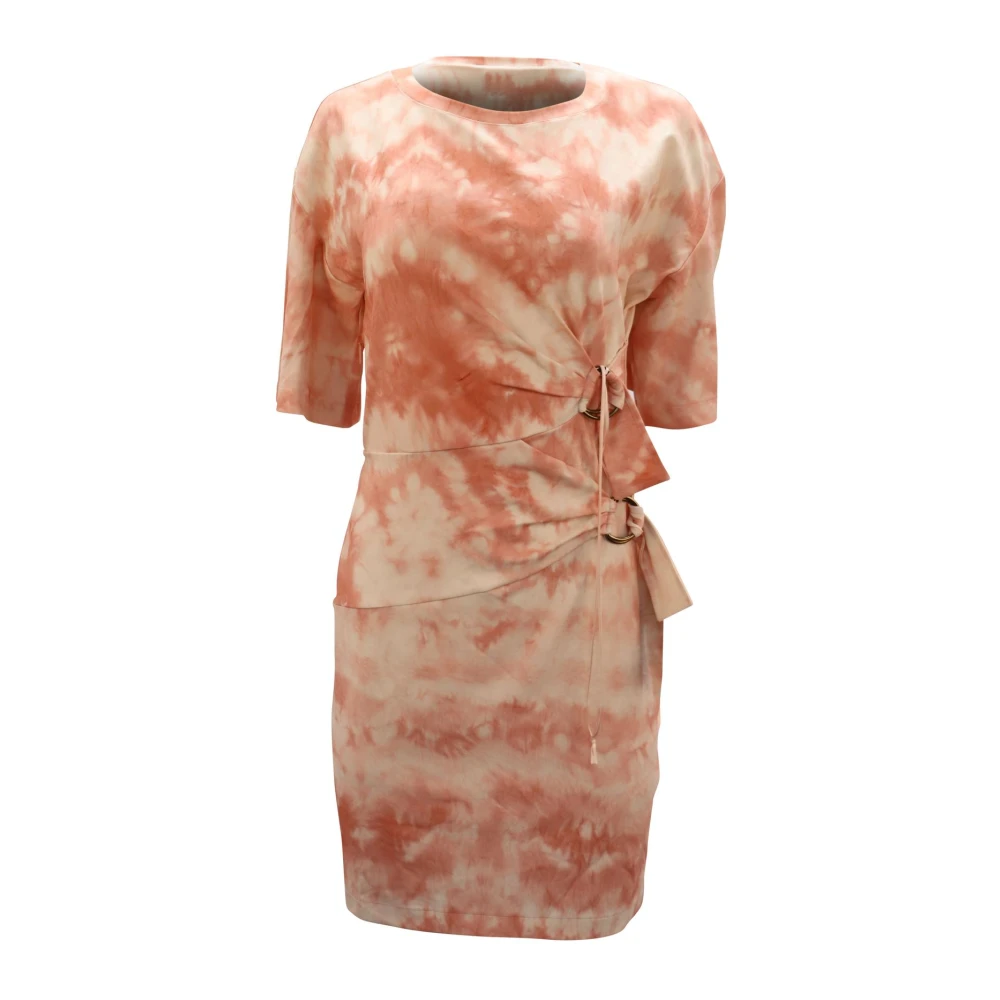 Roberto Cavalli Gebreide Tie-Dye Jurk met Gesp Pink Dames