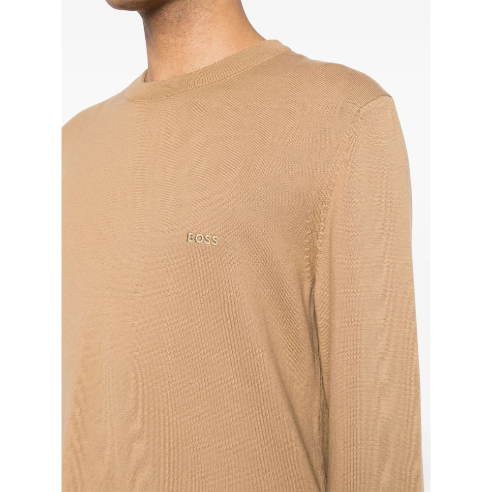 Boss Gezellig Beige Crewneck Sweater Beige Heren