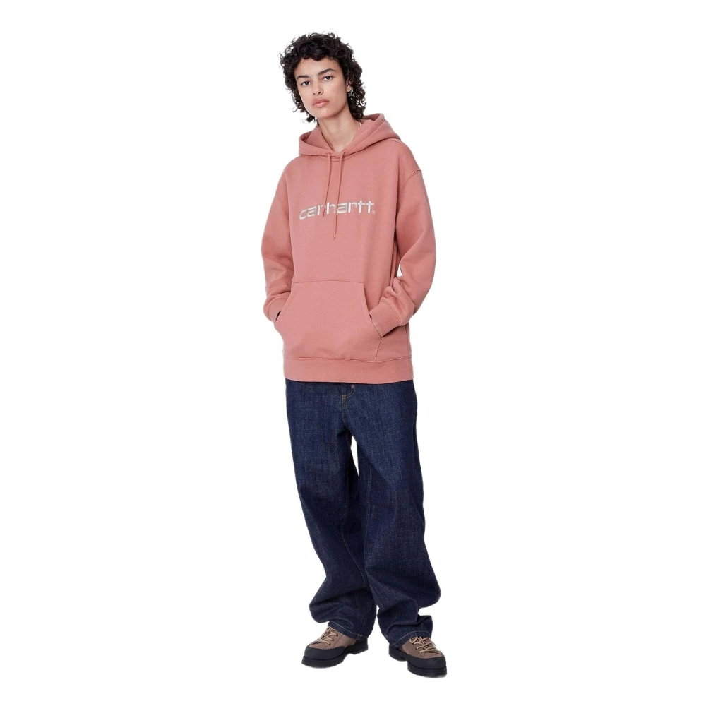 Carhartt WIP Basic Hoodie Pink Dames