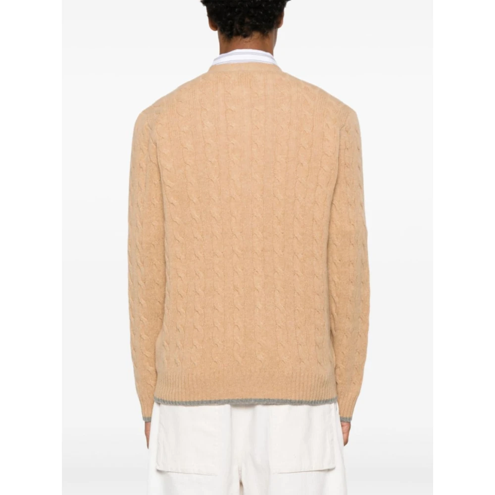 Polo Ralph Lauren Beige V-Neck Sweater met Zakken Beige Heren