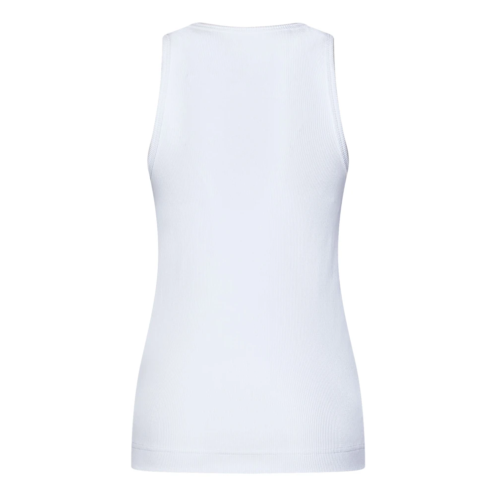 Givenchy Witte Slim Fit Top met Metallic Logo White Dames