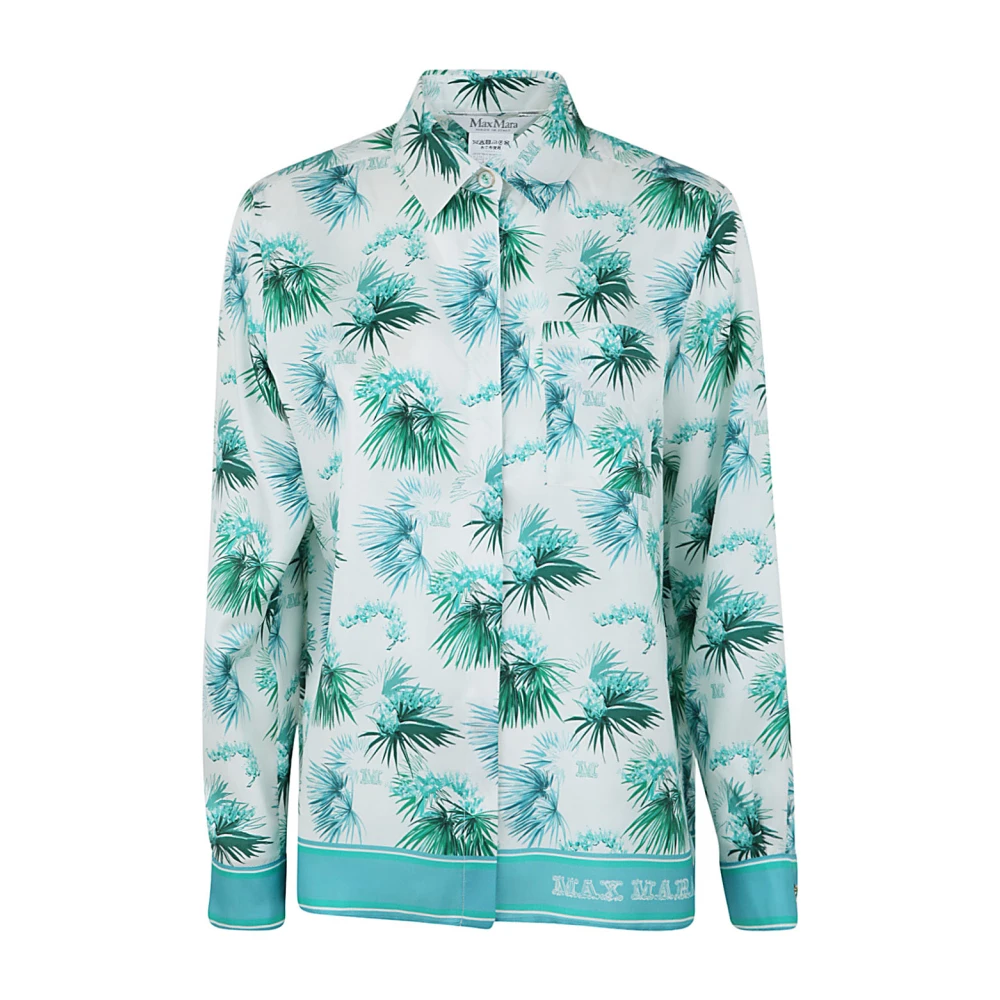 Max Mara Stijlvolle Multi Pajama Shirt voor Vrouwen Green Dames