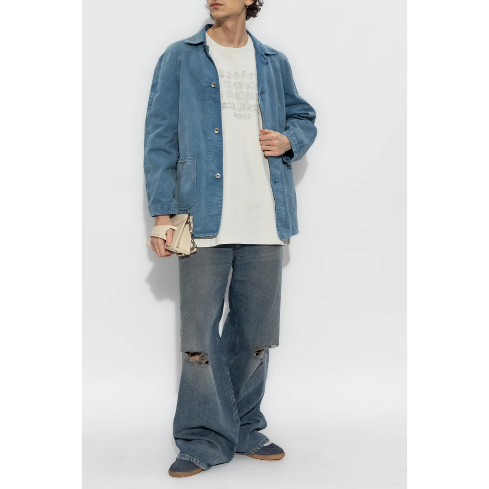 Maison Margiela Jas met kraag Blue Heren