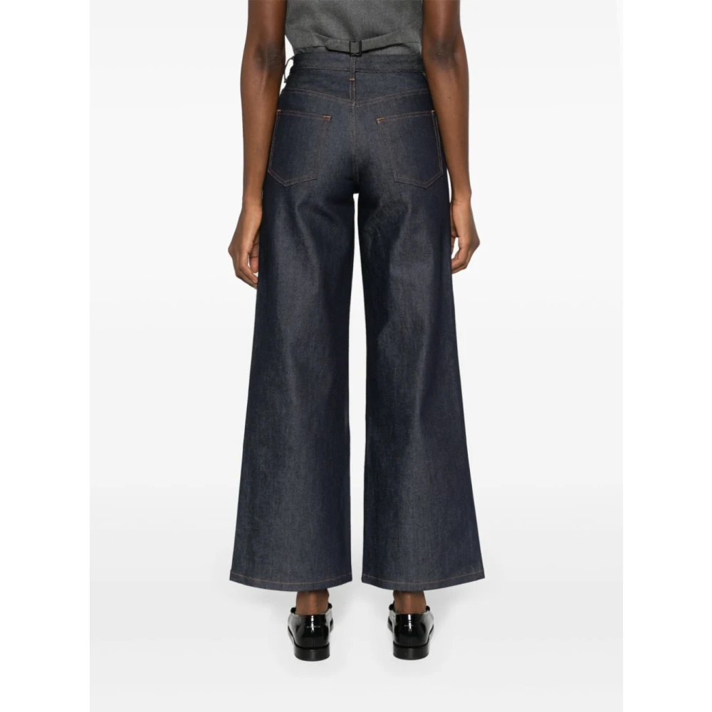 A.p.c. Wijde donkere denim jeans Black Dames