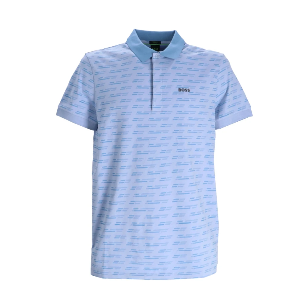 Hugo Boss Korenbloemblauwe Polokraagtrui Blue Heren