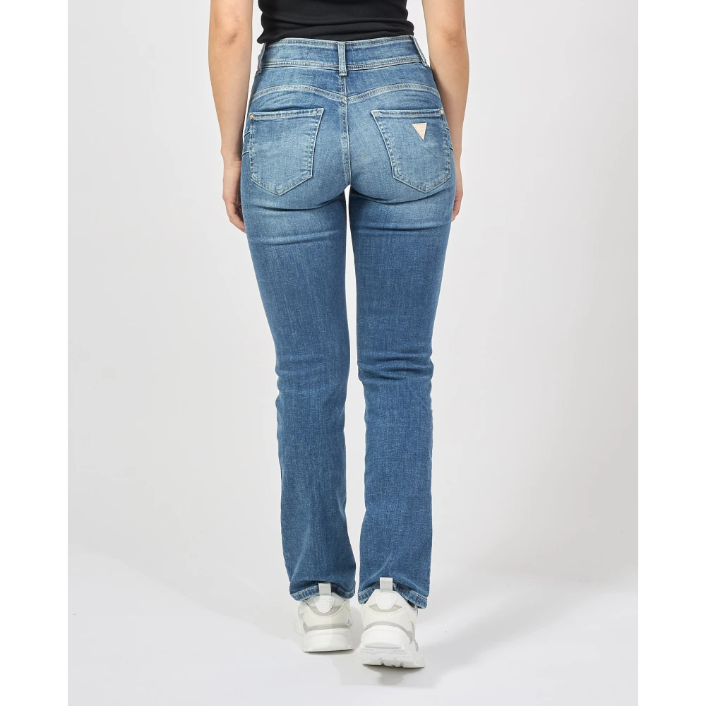 Guess Blauwe Denim Straight Leg Jeans Blue Dames