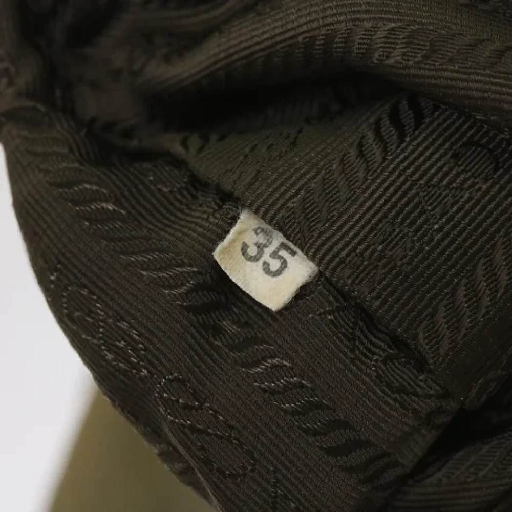 Prada Vintage Pre-owned Fabric backpacks Beige Dames