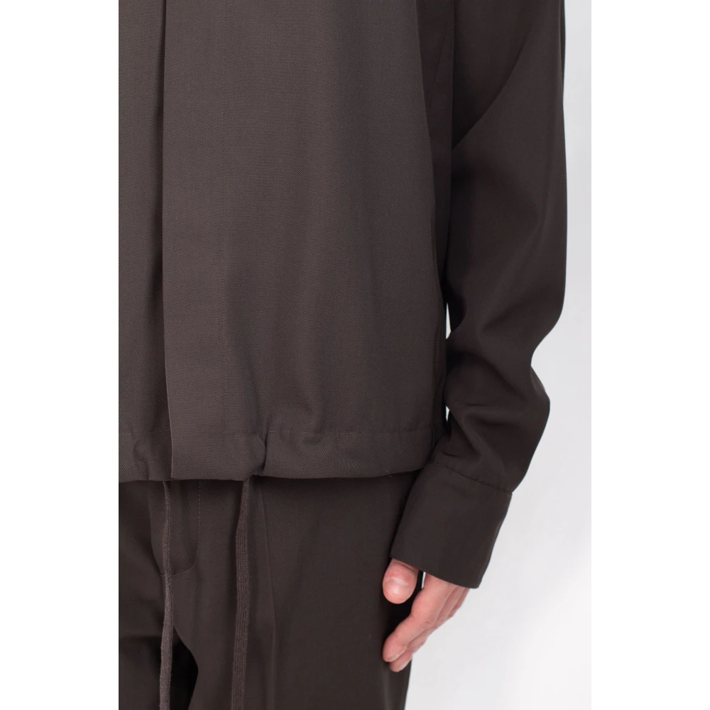 Costumein Oversized Hoodie Shirt Brown Heren