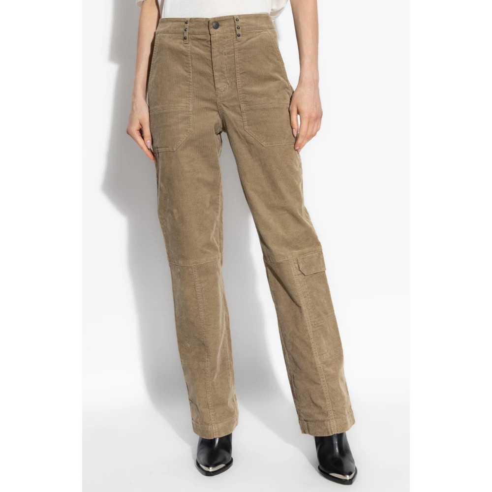 Zadig & Voltaire Corduroy broek Pepper Green Dames
