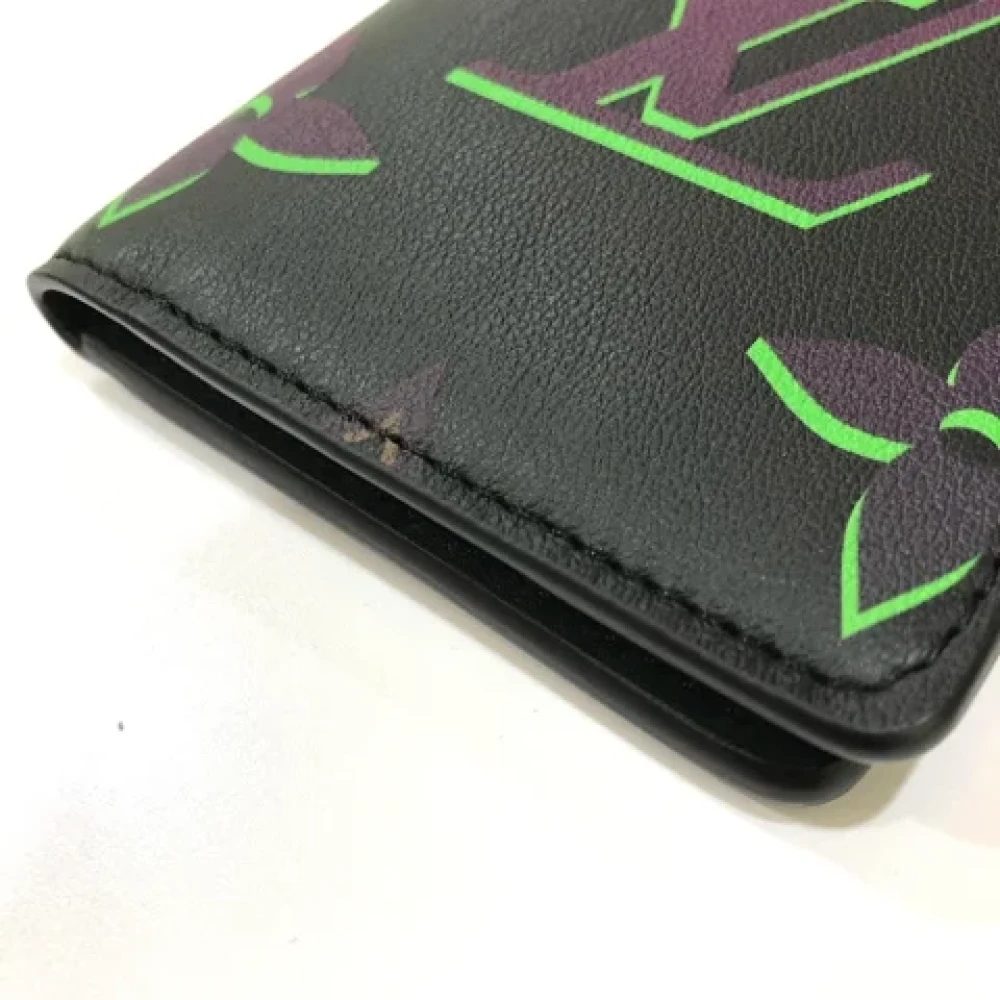 Louis Vuitton Vintage Pre-owned Leather wallets Black Heren