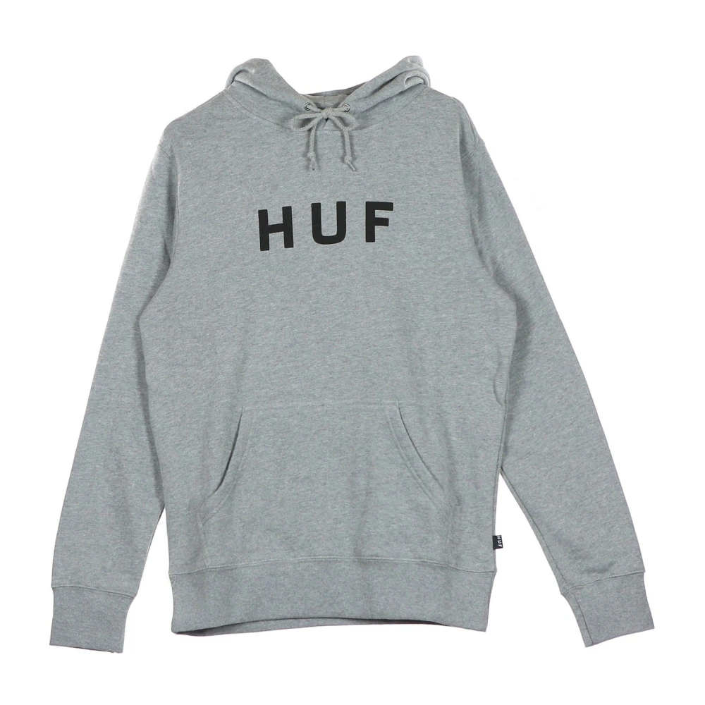 HUF Grijze Heather Heren Hoodie Essentials Gray Heren