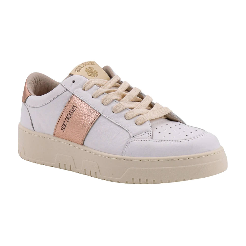 Saint Sneakers Gelamineerde leren sneakers White Dames