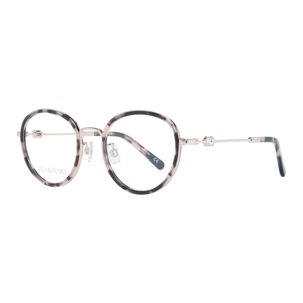 Swarovski Ronde Metalen Optische Brillen in Roségoud Pink Dames
