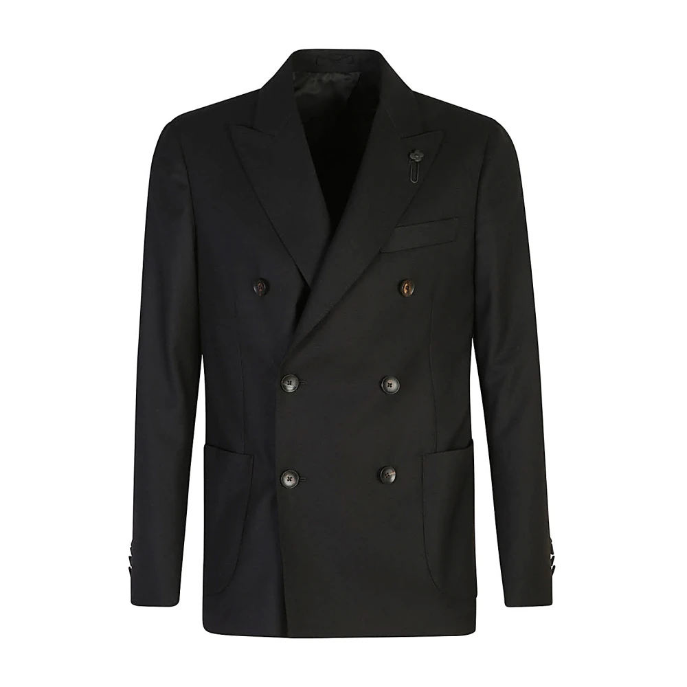 Lardini Zwarte Herenjassen Black Heren
