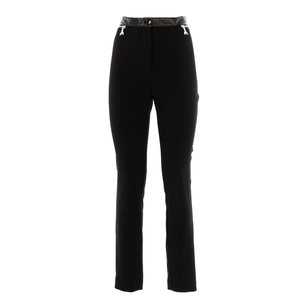 PATRIZIA PEPE Hoge taille skinny broek voor vrouwen Black Dames