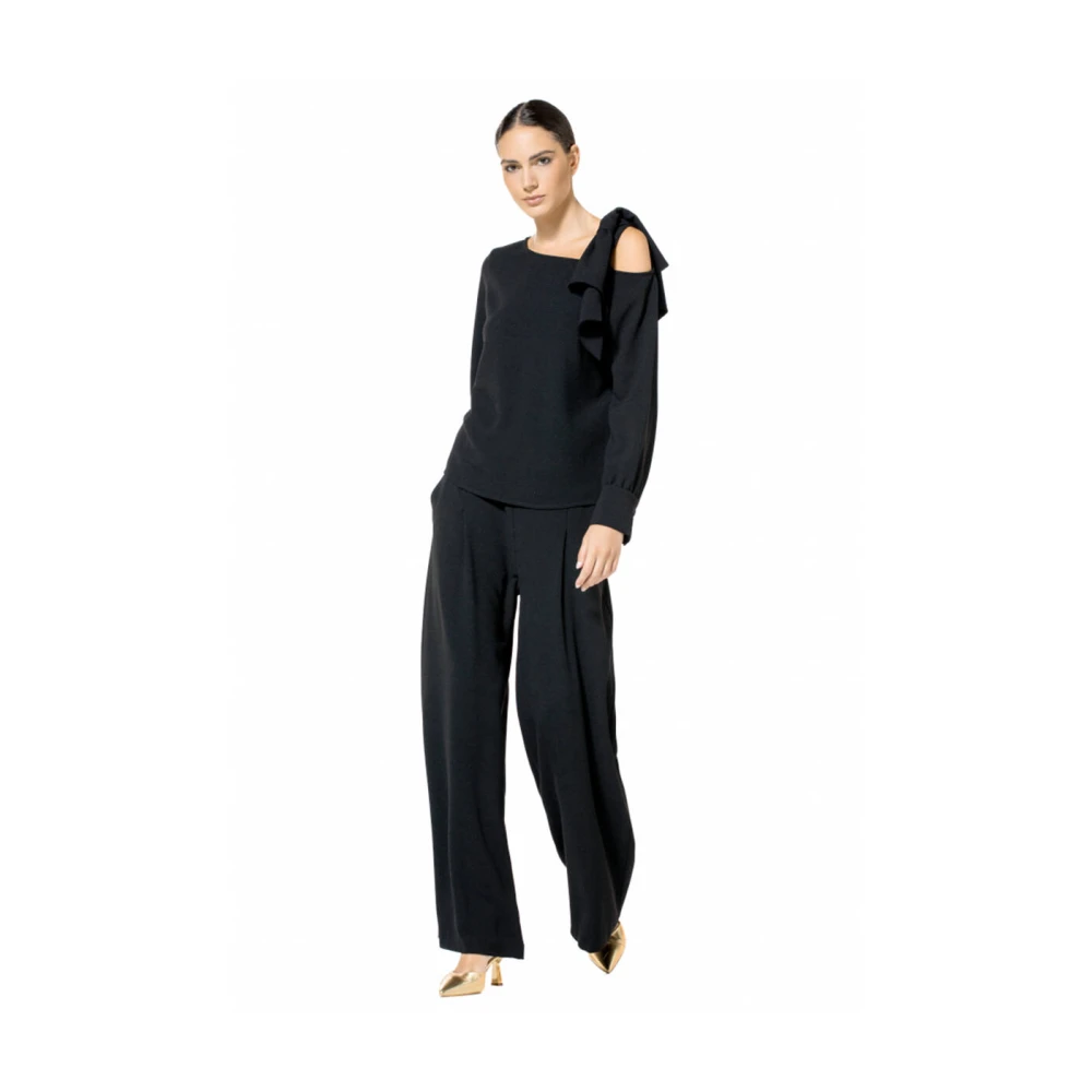 Caroline Biss Elegante Top met Lange Mouwen Black Dames