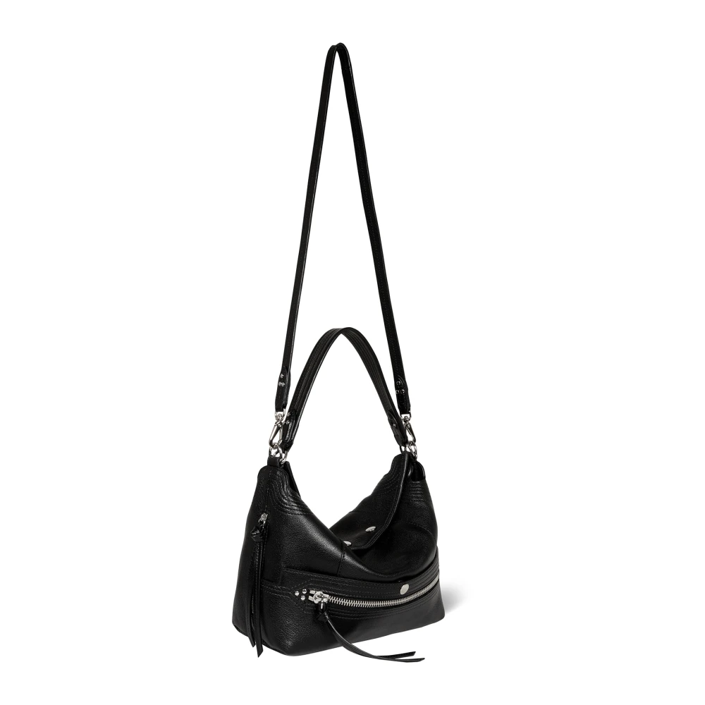 Jérôme Dreyfuss Zwarte Baguette Hobo Crossbody Tas Black Dames