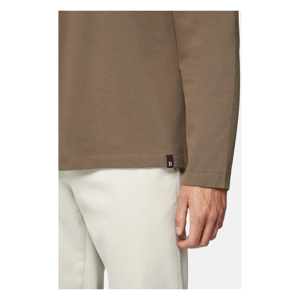 Boggi Milano Poloshirt van piquékatoen Brown Heren