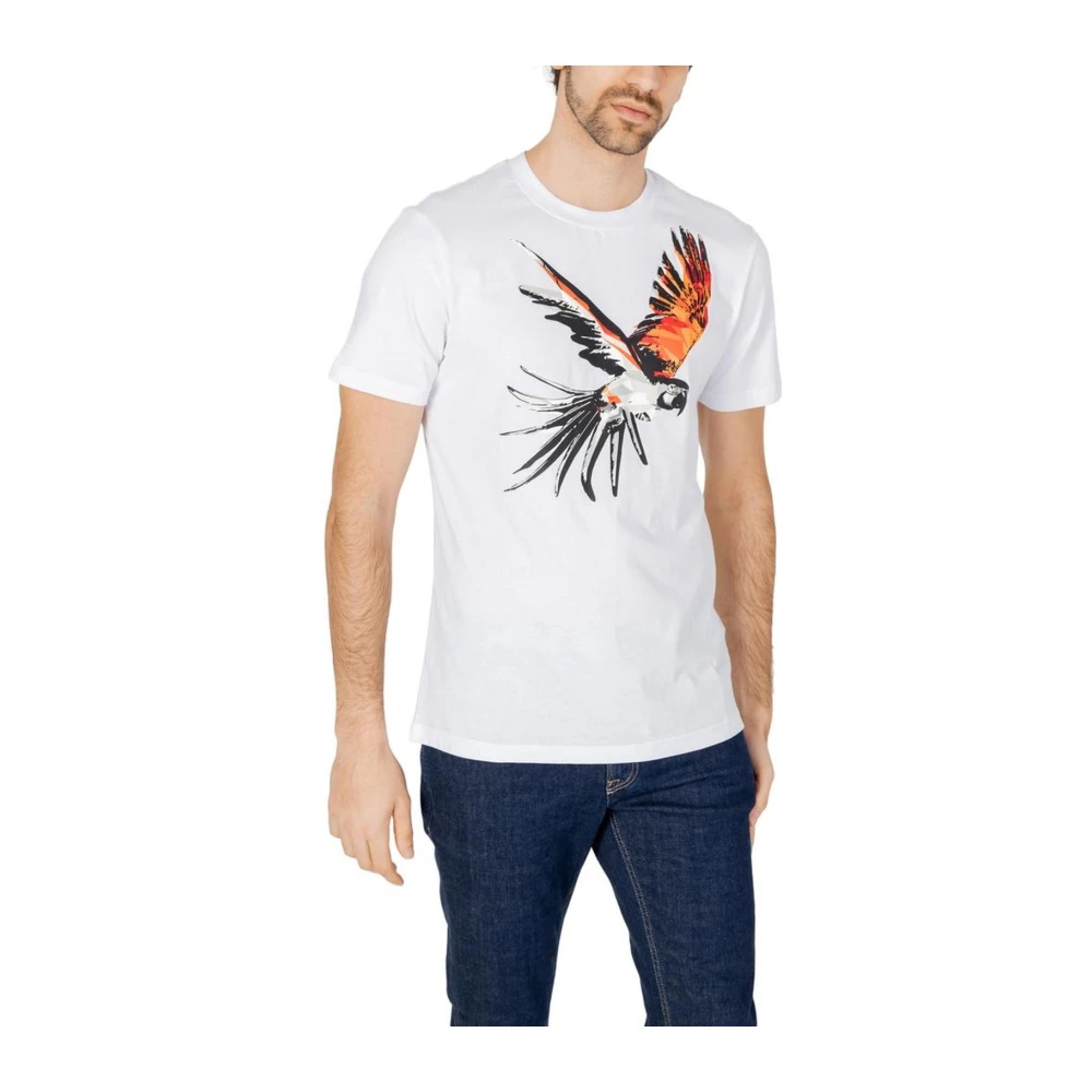 Antony Morato Witte Katoenen Crew Neck T-Shirt White Heren