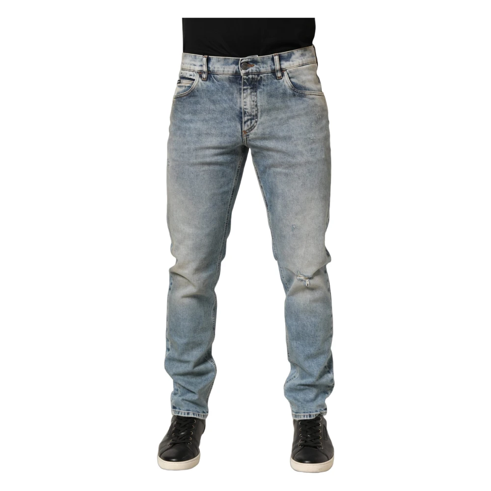 Dolce & Gabbana Men's Blue Slim Fit Jeans, Xs, Straight Jeans