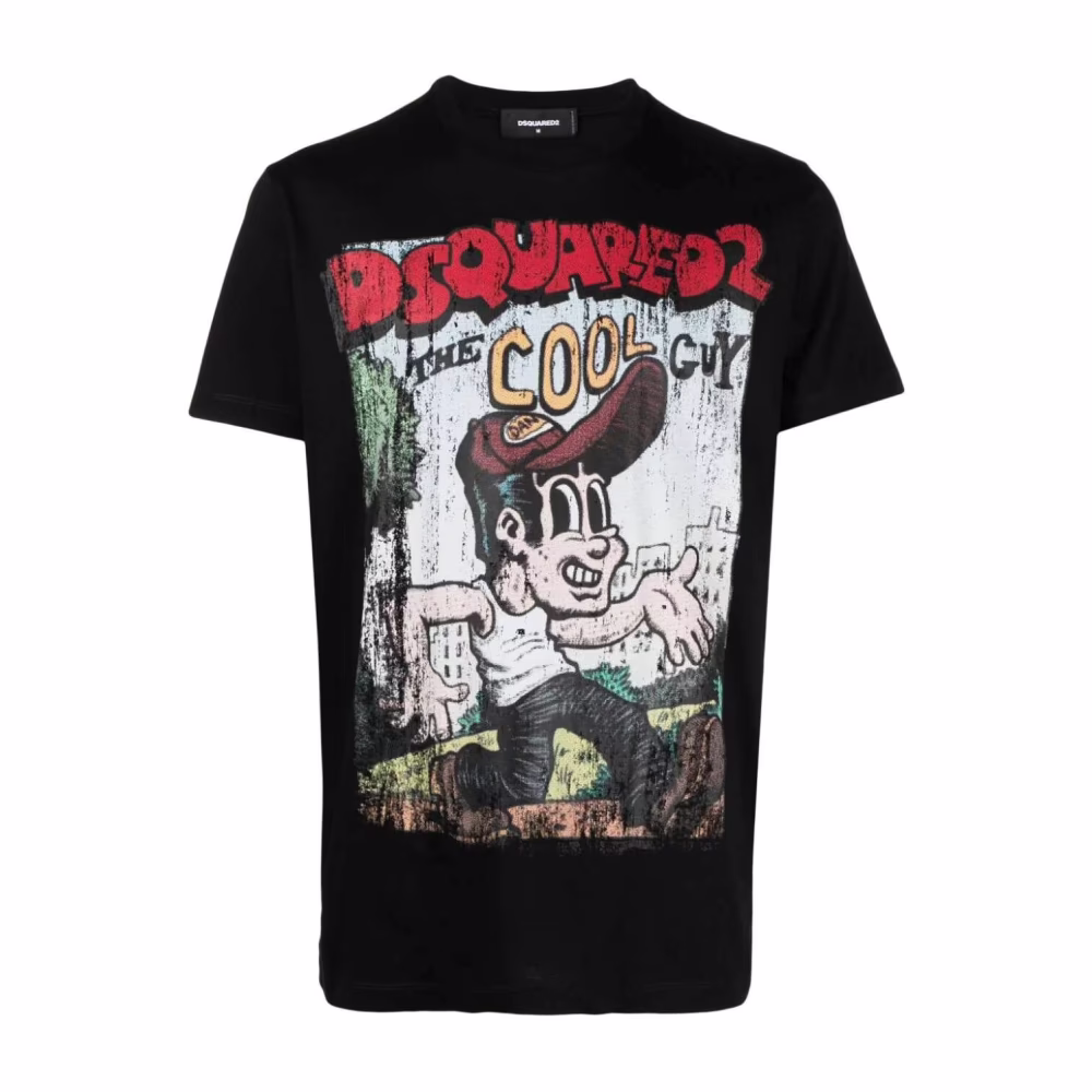 Grafik Print Cigarette T-Shirt