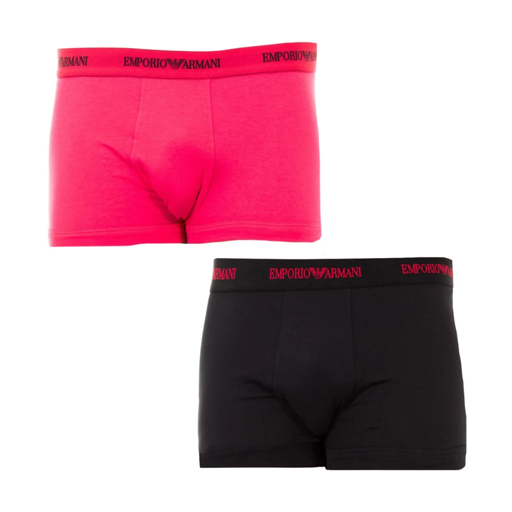 Emporio Armani Men's Multicolor Underpants, S, Pack-2 Retro Boxers