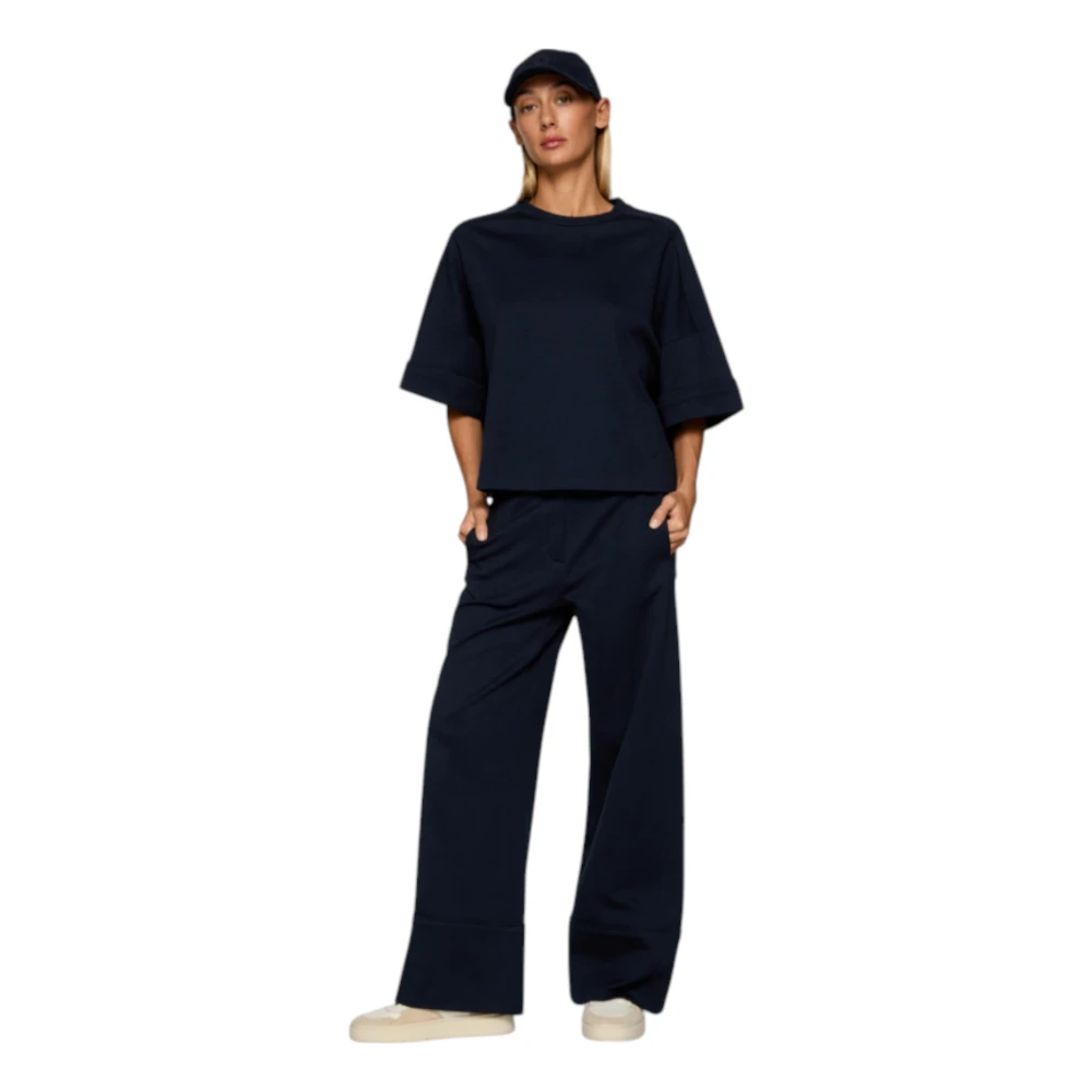 Dondup Navy Regular-fit Broek Blue Dames