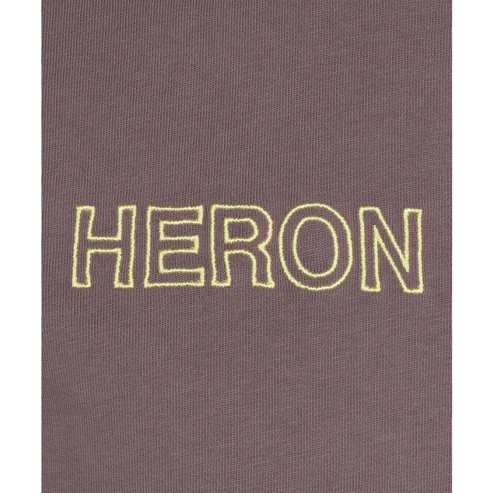 Heron Preston Katoenen T-shirt met voor- en achterprint Brown Heren