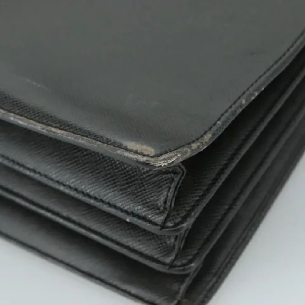 Louis Vuitton Vintage Pre-owned Leather briefcases Black Dames