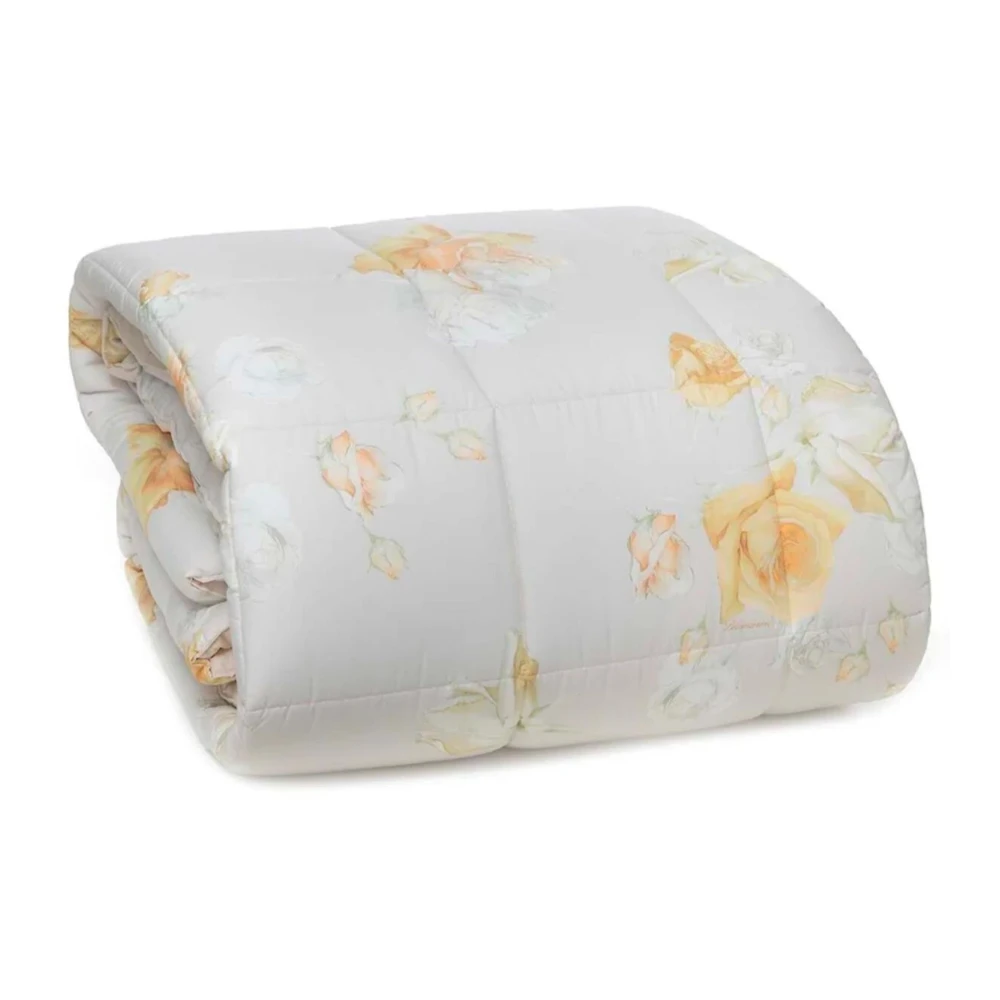 Blumarine Delicate All Over Print Bedsprei Yellow Unisex