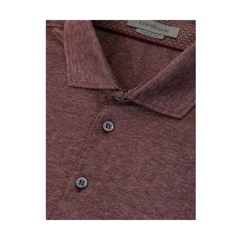 Corneliani Lila Katoenen Poloshirt Purple Heren
